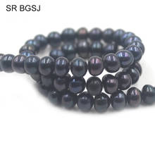 Free Shipping BGSJ 4-5mm Rondelle Freshwater Black Pearl Gemstone Stone Jewelry Design Loose Beads Strand 15" 2024 - buy cheap