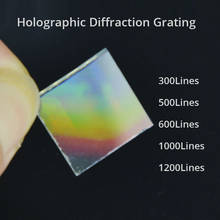 Двухмерная Лазерная решетка 20x20 мм из оптического стекла, ортогональная голографическая Дифракционная решетка, оригинальная гравировка, линия 300, 600, 1000, 1200 2024 - купить недорого