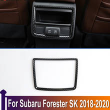 Para subaru forester sk 2018 2019 2020 fibra de carbono, apoio de braço do carro, cobertura de caixa de armazenamento, recipiente central, quadro 2024 - compre barato