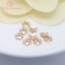 (3149)20PCS 6MM 24K Gold Color Plated Brass Flower Beads Caps High Quality Diy Jewelry Accessories 2024 - buy cheap