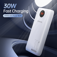 ROMOSS SW20 Pro Power Bank 20000mAh 18W PD Quick Charge Portable Battery Charger PoverBank With LED Display For iPhone Xiaomi 2024 - купить недорого