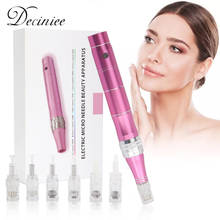 Electric Derma Pen Wireless Skin Care Machine Device Professional Microblading MicroNeedles Gun Derma Mesotherapy 6pcs needle 2024 - купить недорого