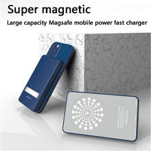 Cargador inalámbrico Mag safe para iPhone 12, Banco de energía portátil de 15W, 5000mAh, soporte de respaldo, para 12 Mini Pro Max 2024 - compra barato