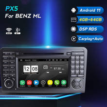 Radio con GPS para coche, reproductor con Android 11, 2 Din, DVD, RDS, para Mercedes ML Class W164, W300, ML350, ML450, ML500, clase GL X164, G320, GL350, GL450 2024 - compra barato