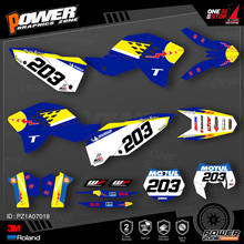 Equipe de Gráficos Fundos Decalques 3 PowerZone Personalizado M Kit Autocolantes Para KTM SX SXF XCW 07-10 EXC MX Enduro 08-11 125 a 500cc 18 2024 - compre barato