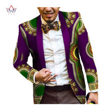 Chaqueta africana de manga larga para hombre, Blazer estampado, modas de Ankara, ajustada, 6XL, WYN184 2024 - compra barato