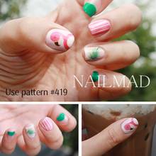 1 sheet NailMAD Colorful Flamingo Nail Water Decals Transfer Stickers Nail Sticker Nail Art Decoration Accessories 2024 - buy cheap