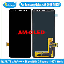 Для Samsung Galaxy A8 2018 A530F A530L A530S A530N SM-A530W A530K ЖК-дисплей сенсорный экран дигитайзер в сборе Запасная часть 2024 - купить недорого
