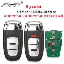Jingyuqin-mando a distancia para coche, 5 unidades, 315/434/868MHz, 8T0, 959, 754C, para Audi A4l, A3, A4, A5, A6, A8 Quattro, Q5, Q7, A6, A8, 3 botones 2024 - compra barato