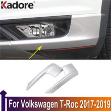 For Volkswagen T-Roc TROC 2017 2018 2019 Matte Front Bumper Corner Protector Cover Trim Car Exterior Accessories 2024 - buy cheap