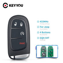 KEYYOU Remote Key2+1/3+1/4+1 BNT For Jeep Renegade Grand Cherokee Ram Compass 4A Chip Fob 433MHz GQ4-54T 2014 2015 2016 2017 2024 - compre barato