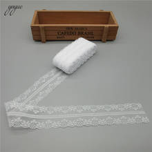 10 Yards White Lace Ribbon Tape 40MM Wide Trim DIY Handicrafts Embroidered Net Cord For Sewing Decoration african lace fabric 2024 - buy cheap