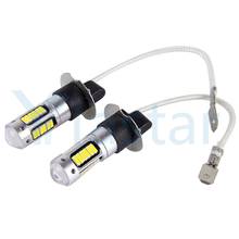 4 pçs h3 conduziu a lâmpada de nevoeiro drl bulbo 30smd 4014 luzes do carro circulação diurna carro branco dia condução 12v veículo automóvel luzes externas 2024 - compre barato