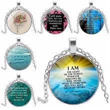 Handmade Creative Necklace Pendant Christian Jesus Time Rounded Metal Sweater Chain Jewelry Small Gift 2024 - buy cheap