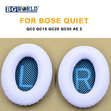 BGWORLD 1 pair White(Blue-LR) Replacement Ear Pads EarPads For Bose QC2 QC15 QC25 QC35 AE 2 2i 2w SoundTrue Headphones 2024 - buy cheap