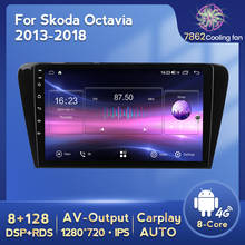 Radio con GPS para coche, reproductor Multimedia con Android 10, 4GLTE, 6 + 128G, 1280x720, QLED, BT, SWC, WIFI, DSP, para Skoda Octavia 3, A7, 2013 - 2018 2024 - compra barato