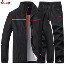 New Men's Sportswear Spring Autumn two piece set Sports Suit Jacket+Pant Sweatsuit Male basketball Tracksuit men Clothing 2024 - buy cheap