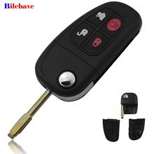 Bilchave 4 Buttons Replacement Flip Folding Remote Car Key Case Shell For Jaguar X type S type XJ type XK Type With Uncut Blade 2024 - buy cheap