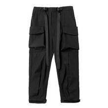 Calças masculinas harajuku harajuku casual preto hip hop calças streetwear corredores de moletom masculino 2024 - compre barato