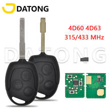 Datong World Remote Control Car Key For Ford Focus Fusion Fiesta Galaxy Transit Mondeo 4D60 4D63 315/433MHz Replace Smart Key 2024 - buy cheap
