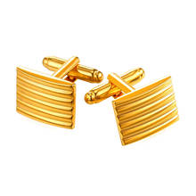 Collare Stripe Cufflinks For Mens Gold/Silver Color Cuff Button Simple All-match Cufflinks Wedding Luxury Men Jewelry C119 2024 - buy cheap