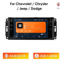 4 ядра 2 ГБ + 64 Гб 2din Android 10 Автомобильный GPS для Jeep Cherokee 2009 2008 2010 Wrangler автомобильный стерео для Dodge радио для Chrysler Авторадио 2024 - купить недорого
