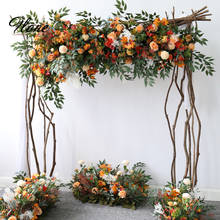 Arco de flores artificiales para decoración del hogar, arte Floral de otoño para boda, arreglo, fondo decorativo Floral 2024 - compra barato