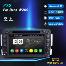 Radio con GPS para coche, reproductor Multimedia con Android 11, Carplay, DVD, DSP, BT, para Mercedes Benz W203, W209, W219, clase A-C, CLS, C180 2024 - compra barato
