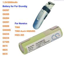 Cameron sino bateria de 2000mah para grungid g7585, g8234, g8235, g8261, g8264, g8265, g8262, g9000, para norelco hqg265, t900, t960 2024 - compre barato