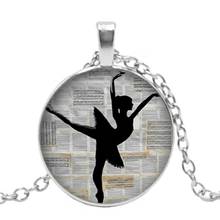 Мода 2019 новое ожерелье ручной работы мультфильм окружающий балет девушка Стекло Колье с кулоном на выбор Подарочный Шарм ожерелье 2024 - купить недорого