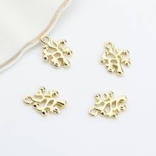 20pcs/lot Zinc Alloy Golden Metal Cute Mini Flowers Trees Charms For DIY Jewelry Making Finding Accessories 2024 - buy cheap