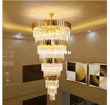 Free Shipping D80cm H160cm Pendant Lamp LED Holder 220V~240V Lamps Modern Staircase Chandeliers Villa Living Room Hanging Light 2024 - buy cheap