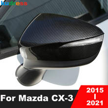 Car Door Side Mirrors Cover Trim For Mazda CX-3 CX3 2015-2017 2018 2019 2020 2021 Carbon Fiber Rearview Mirror Covers Sticker 2p 2024 - buy cheap