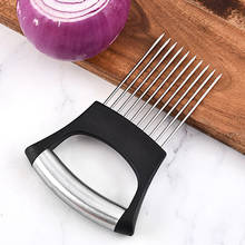 Stainless Steel Onion Cutter Holder Potato Tomato Slicer Onion Vegetable Slicer Holder Cutting Tools Meat Fork Kitchen Gadgets 2024 - buy cheap