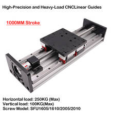 1000MM 1M Stroke Heavy Load 20MM Double Guide Two Rail 4PCS Slider Sliding Table Platform Linear module Ballscrew XYZ CNC Router 2024 - buy cheap