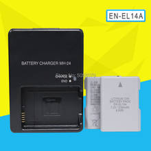 2pc EN-EL14A ENEL14 EN EL14A Camera Battery For Durable D5500 D5300 D5200 D3200 D3300 D5100 P7800 P7700 With MH-24 charger 2024 - buy cheap