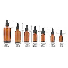 10pcs 5ml/10ml/15ml/20ml/30ml/50ml Empty Amber Brown Glass Dropper Bottles Essential Oil Liquid Aromatherapy Pipette Containers 2024 - buy cheap