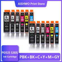 ASW-cartuchos de tinta para impresora Canon Pixma iP4850, ix6550, MG5150, MG5250, MG6150, MG8150, MX885, MG5350, PGI525, PGI 525, BLI 526, 2 juegos 2024 - compra barato
