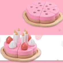 25pcs Wooden Kitchen Toys Cake Food DIY Pretend Play Cutting Birthday Toys for Children Plastic Educational Baby kids Gift 2024 - buy cheap