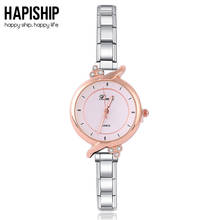Hapiship новые модные милые женские часы из нержавеющей стали шириной 9 мм с Розовыми Фианитами браслет для подруги жены подарок на день рождения G102 2024 - купить недорого