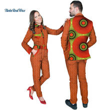 African Wax Print Women Jumpsuits and Men Suit for Couple Cowboy 100% Cotton Patchwork Clothing Bazin Riche Lover Clothes WYQ91 2024 - buy cheap