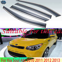 For Kia Soul 2010 2011 2012 2013 Plastic Exterior Visor Vent Shades Window Sun Rain Guard Deflector 4pcs 2024 - buy cheap