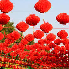 50 шт., 6-дюймовые традиционные китайские фонари для китайского Нового года 2022, подвесные водонепроницаемые праздничные фонари 2024 - купить недорого