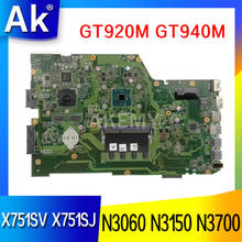 90NB07S0-R00010 para ASUS X751SV X751SJ X751S placa base de computadora portátil 4G/N3700/N3710 CPU GT920M 2024 - compra barato