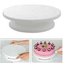 10 дюймов торт поворотный стол вращающийся против скольжения круглый подставка для торта украшения для тортов поворотный стол Кухня сковородка "сделай сам" для выпечки Инструменты 2024 - купить недорого