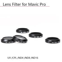 Фильтр объектива UV CPL ND4 ND8 ND16 для DJI Mavic Pro поляризационные фильтры для DJI Mavic Pro Platinum Drone аксессуары карданный подвес для камеры 2024 - купить недорого