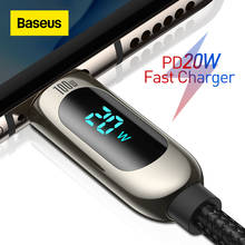 Baseus 20w pd usb tipo c cabo para iphone 12 11 pro xs max carregador de carregamento rápido para macbook ipad pro tipo-c usbc cabo de fio de dados 2024 - compre barato