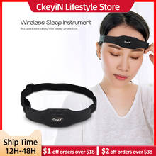 Ckeyin sem fio inteligente cabeça massageador alívio de pressão terapia estimulação onda massagem aliviar a tensão para relaxamento do sono 2024 - compre barato