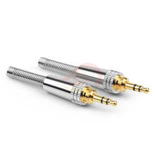 Audio Jack Hifi 3.5mm Male Headphone Connector Stereo Gold-Plated Assembly Plug 3.5 Front Threaded With Spring Earphone Adapter 2024 - buy cheap