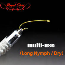 30 pcs/pack 3X lengthened multi-use curved hook/caddis larva fly hooks 4# 8# 12# 16# curved shank fly tying nymph/streamer hooks 2024 - buy cheap